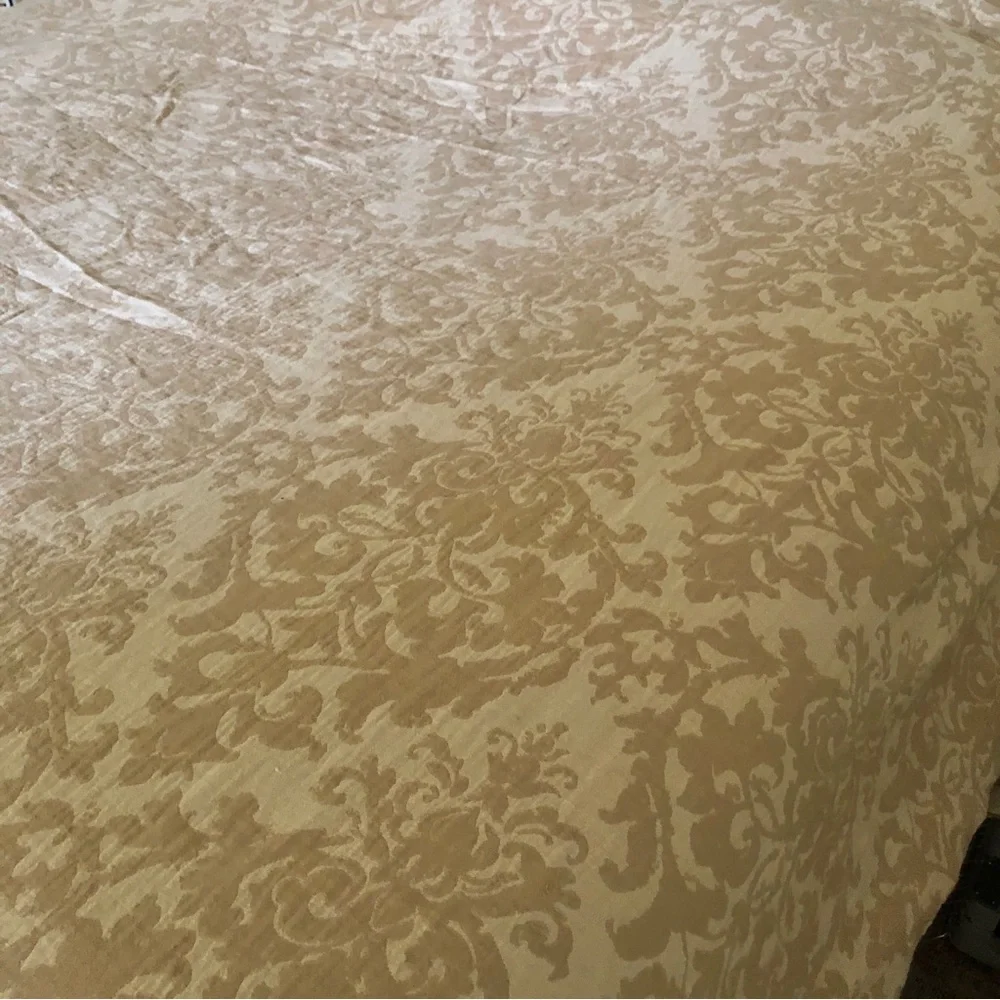 Pottery Barn Sorrel Toile Jacquard Duvet Cover Full Queen in Flax READ